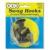 OOK 50343 Swag Hooks with Hardware, Black, 2-Count