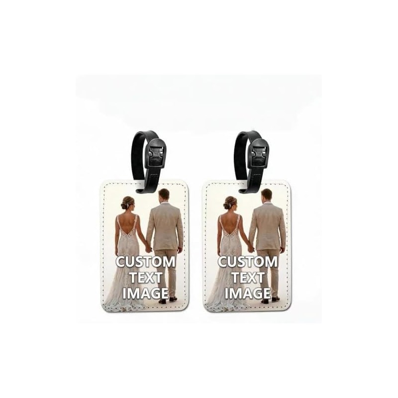 2Pcs Etiquetas de Equipaje Personalizadas con Foto para Maleta