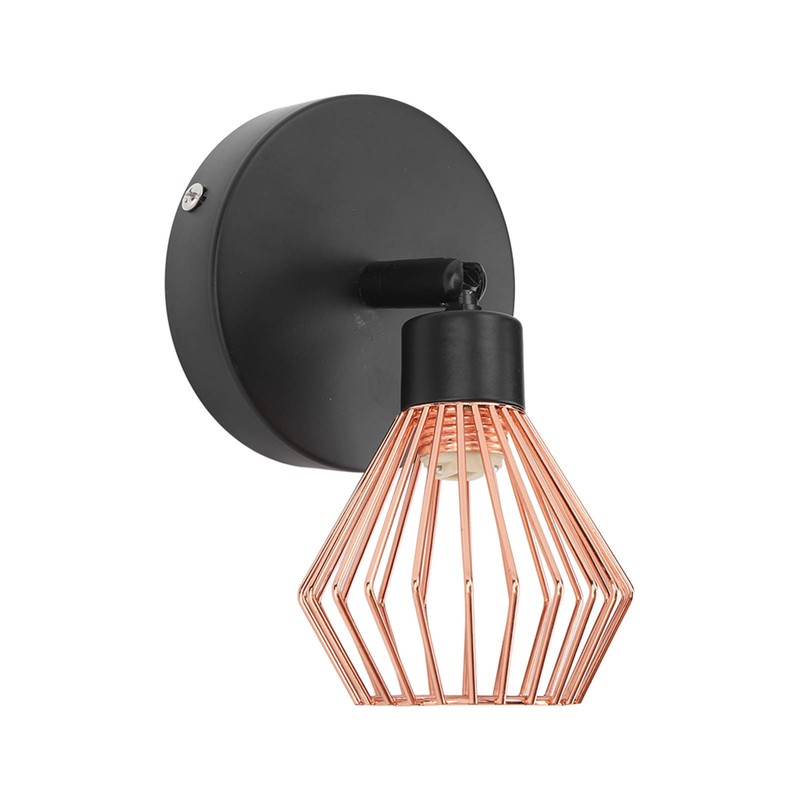Wall Mounted Lamp Holder 180 Degrees Adjustable Metal Wall Lamp