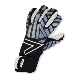 Mitre Impel Goalkeeper Gloves | Shock Absorption | Extra Grip, Black/Grey, Size 7