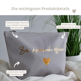 Geschenk gegen Heimweh | Baumwoll Tasche als Geschenkidee zum Auszug, Auslandssemester oder Au Pair | Erinnerungen an die Heimat