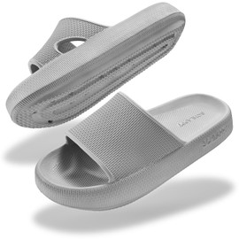 SCHLAPPY™ Original Bathing Shoes for Men and Women, Flip Flops and Cloud Shoes, 100% Plastic-Free, Waterproof and Non-Slip, gray