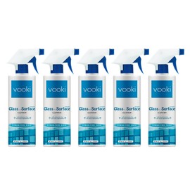 Vooki Ecofriendly Smooth Glass Surface Cleaner, Non-Toxic, for All Types of Glass Surfaces, 500ml - (Pack of 5)