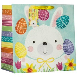 Design by Violet Easter Bunny Gift Bag With Gift Tag Wide Gusset To Fit Easter Eggs Medium