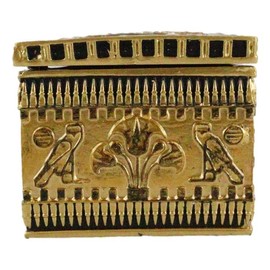 Ebros Gift Ancient Egyptian Classical Black And Gold Ornate Hieroglyphic Gods Goddesses And Deities 8" Long Decorative Trinket Jewelry Box With Hinges