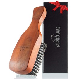 ZilberHaar Major - Hair & Beard Brush - Natural Boar Bristles and Pear Wood - All Beard and Hair Types - Best for Medium to Thick, Long Beards - A Must-Have Grooming Tool for Men who Like it Big