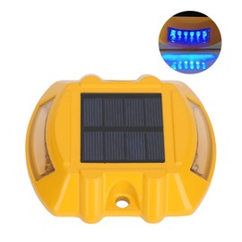 Solar Dock Lights Professional IP68 Waterproof Cast Aluminium Automatic Induction LED Driveway Lights for Garden Backyard Patio Yard 6V 1.8W Blue Lighting