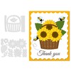 GLOBLELAND Sunflower Cutting Dies for Card Making Flower Basket Cut