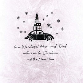 to a Wonderful Mum & Dad - Handmade Christmas Card - DR19