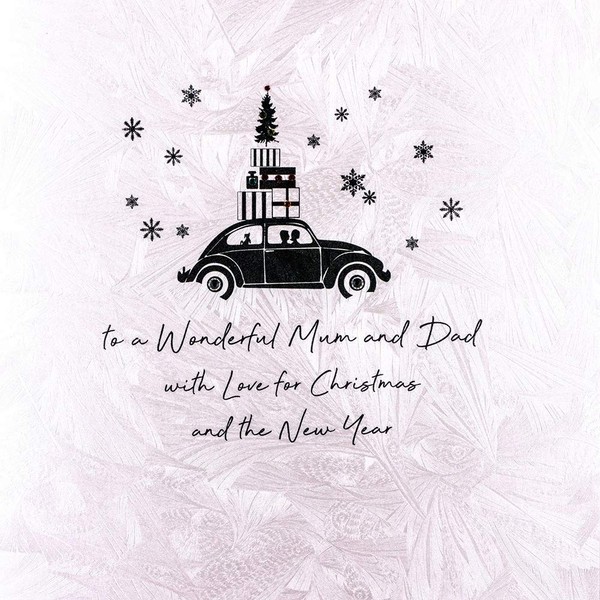 to a Wonderful Mum & Dad - Handmade Christmas Card