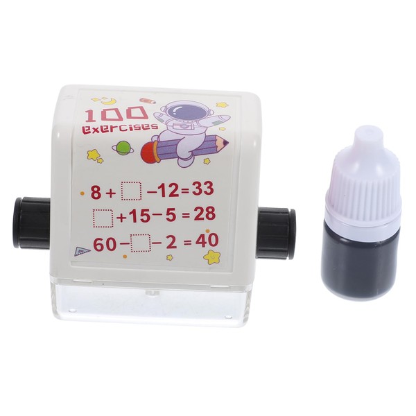 Operitacx 2 Sätze Lehrstempel für Addition und Subtraktion Nummer rollender