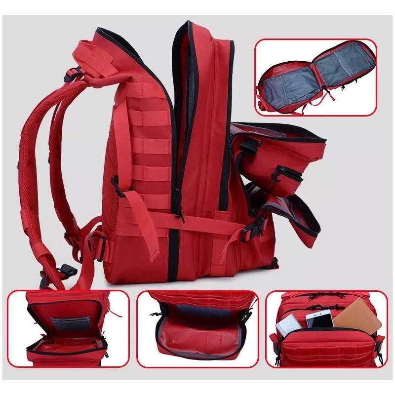 TRIBAL HAWK Mochila Paramédico Backpack 50 Litros Multiples Bolsos