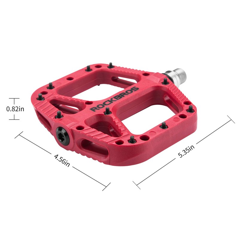 ROCKBROS Bicycle Pedals Road Mountain Bike Pedals 9/16 Nylon Fiber