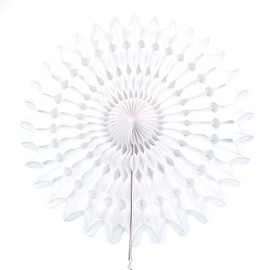 ANCLLO 10pcs 35cm Hollow Paper Fans Set Hanging Ceiling Wall Decor Party Accessories Photo Background White