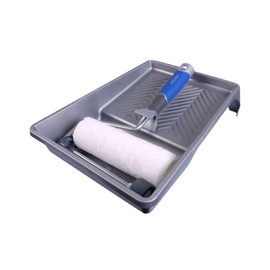 Mäster Roller Set for Floors, Woodworking and Patio - Superior Series - Complete Set with 180mm Micro Professional Roller, Shackle and Paint Tray - Painting and Oiling Floors, Woodwork and Patios