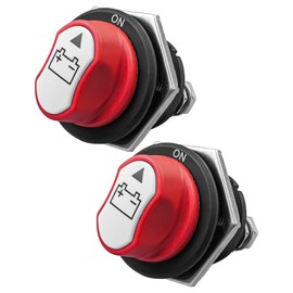 Battery Disconnect Switch, 12V-48V Battery Master Cut Shut Off Isolator Switch, Max 32V DC 200A Cont 300A Power Battery On-Off-Out Switches for Car Trailer Truck RV ATV Boat 2PCS