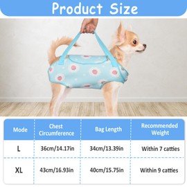 Deaguid Collapsible pet carry bag, Soft-Sided Pet Carrier with Strap, Transport Shoulder Carrier with Sturdy Travel Strap for Dogs,Cats (Blue, XL)