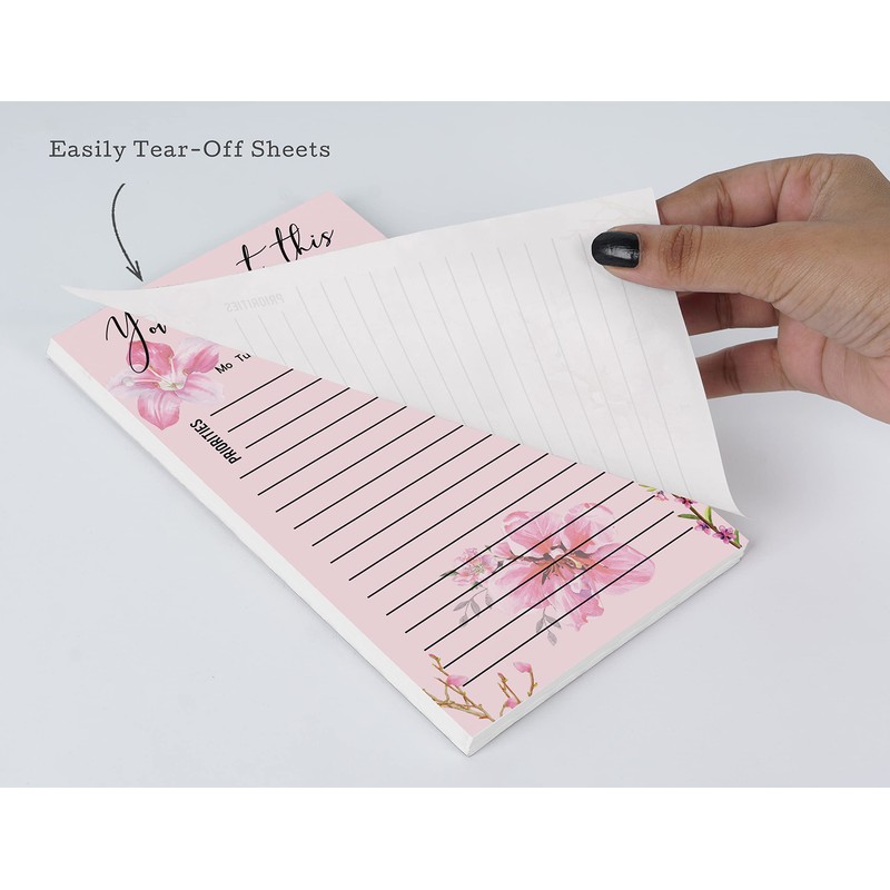 Inkdotpot Pack Of 2 Daily Planner List Undated Notepads, Memo