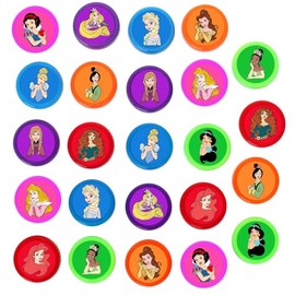 24 Pcs Princess Themed Stampers, Princess Birthday Party Supplies, Classroom Rewards Prizes, Goody Bag Treat Bag Stuff for Princess Birthday Party Gifts