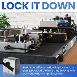 Crosby Pedalboard Grip Kit - 3 Metres of Heavy Duty Hook & Loop Tape Plus 6 Reusable Cable Ties for Guitar or Bass Pedal Board Mounting and Cable Management