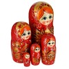 5 pcs Wooden Dolls Set