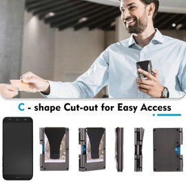 Funifinds Wallet For Men - Reinvented Design Men's Wallet - Slim, Minimalistic & Seamless, Blocks RFID Scanners with a Money Clip (Aluminum Gray)