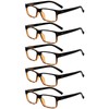 Eyekepper Vintage Reading Glasses for Men - 5 Pack Spring