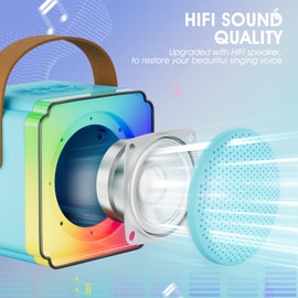 Mini Karaoke Machine 2 Microphones for Kids Toys Age 3-12 Year Old Girl Toys for 3-12 Year Old Girl Gifts for 3-10 Year Olds Girls Toys Age 3-12, Teenage Girls Gifts Age 3-12 Girls Birthday Gifts