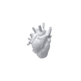 Gothic Decor Resin Flower Vase Resin Anatomical Heart Vase Human Heart Shaped Vase Statue Decor,for Desktop Decorations Craft Home Decor Creative Gifts,White