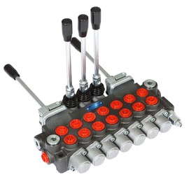 kimllier 7 Spool Hydraulic Valve 11GPM 3600PSI Hydraulic Directional Control Valve BSPP Ports Double Acting Valve