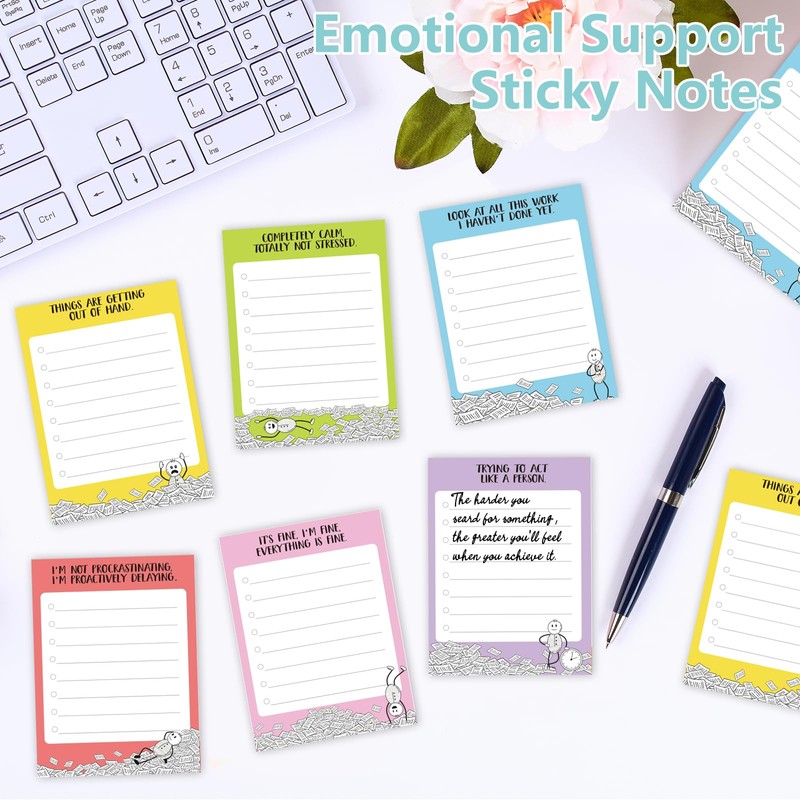 12PCS Novelty Sticky Notes Sarcastic Pads Funny Post It Notes