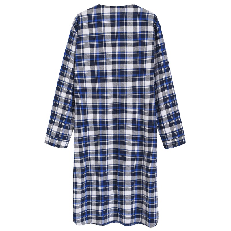 Latuza - Camisa de dormir de franela de algodón para