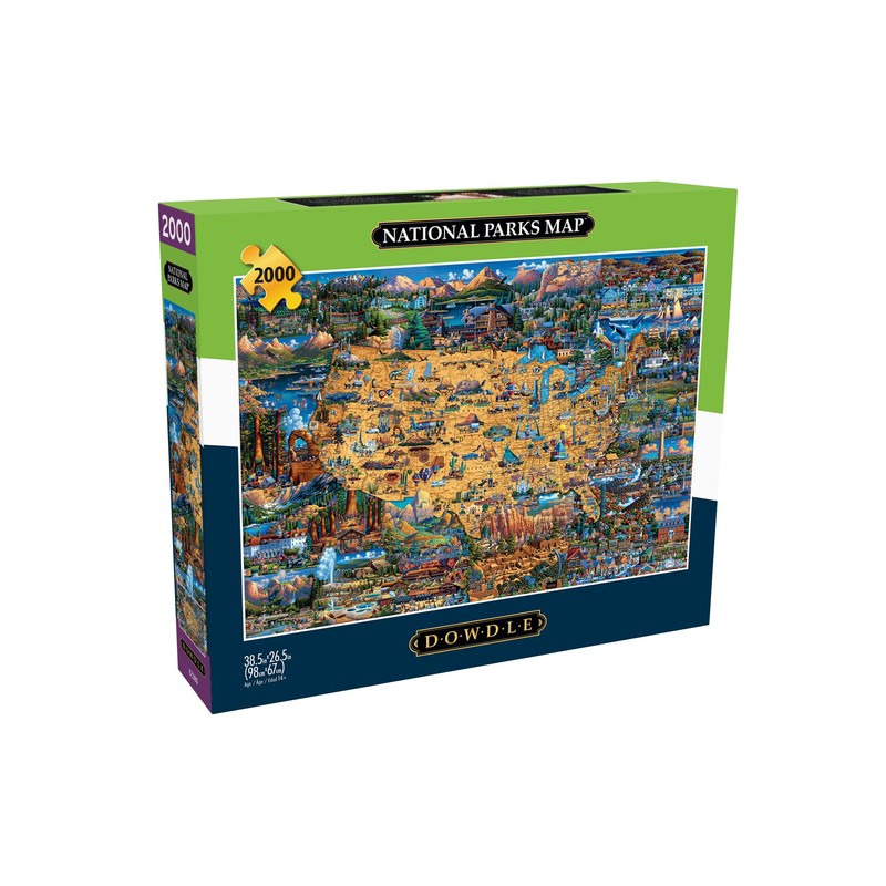 Buffalo Games - Dowdle - National Parks Map - 2000