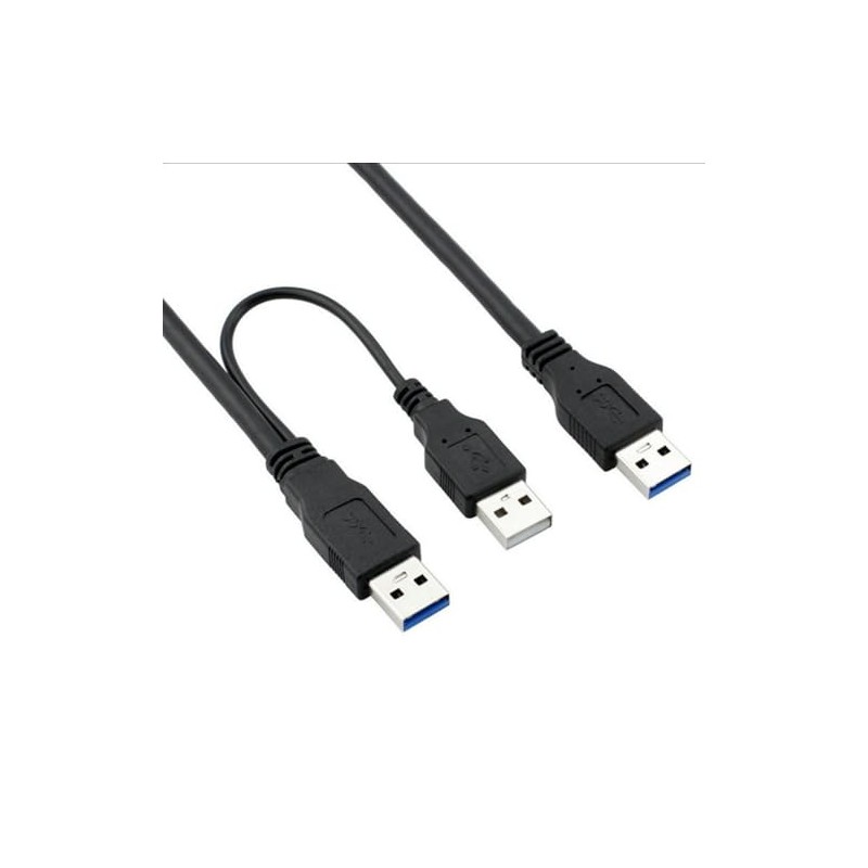 myfole USB 3.0 Y-Cable, SuperSpeed 5Gbps Data Transfer, Type-A to