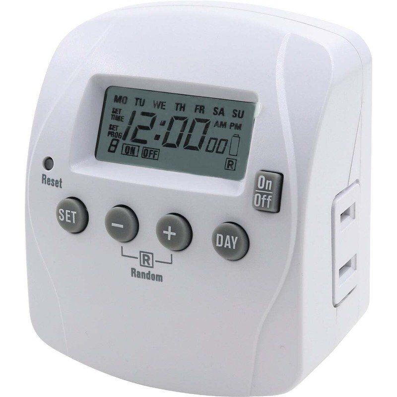 Prime Wire & Cable TND002 2-Outlet 7 Day Digital Timer