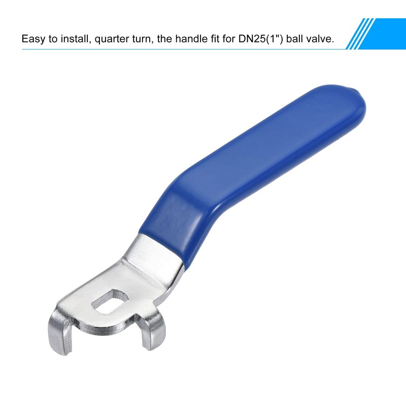 sourcing map Lever Handle Iron Chrome Plated Replacement Quarter Turn