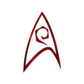 Star Fleet Engineering Insignia Sticker Decal Notebook Car Laptop 3" x 5" (Red Holographic)