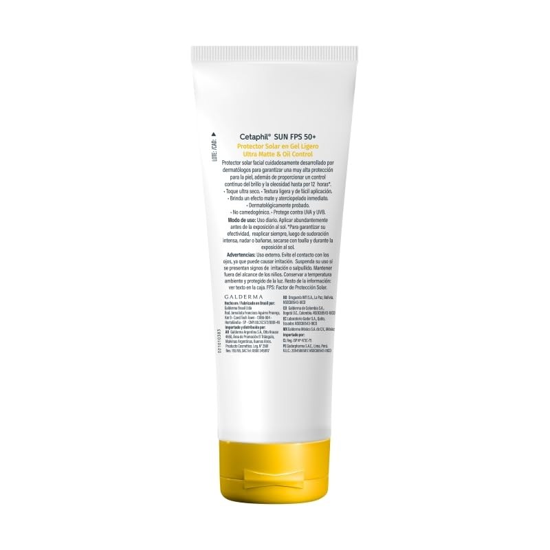 Cetaphil Sun Fps50 Protector Solar Gel Ligero Ultra Matte Piel