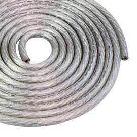 Conext Link 5 FT 1/0 AWG 0 GA Full Gauge Battery Power Cable Ground Wire Clear Silver OFC Copper