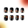 24Pcs Fall Press on Nails Square - Glossy Fake Nails