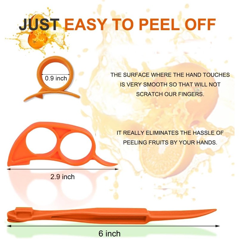 3Pcs Orange Peeler Tools Citrus Peel Cutter Plastic Easy Fruit