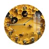 Bee & Honeycomb Wall Clock13 Inch 3D-Inspired Visual on 2D