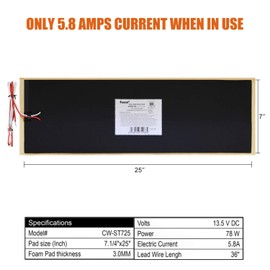 Facon 7-1/4" x 25" 12V RV Tank Heater Pad with Automatic Thermostat, 2Packs, QAI Certified, Prevents Freezing for Fresh, Grey, Black Water Tanks, Up to 50 Gallons