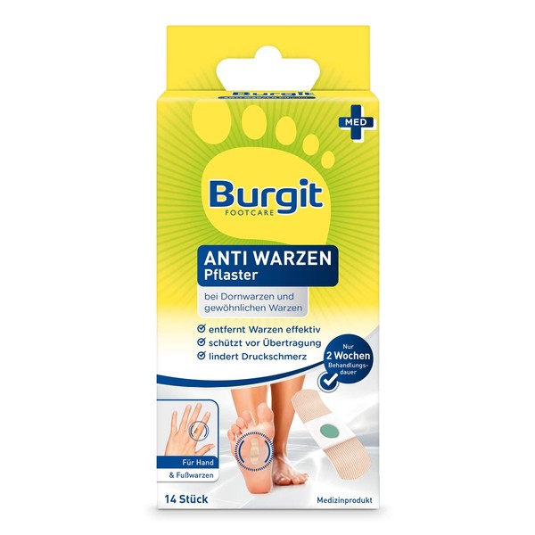 Burgit Footcare Anti Wart Plasters Relieves Pain Pack of 14