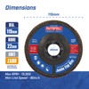 Faithfull FAIFD11580Z3 115mm Flap Disc Zirconium Set - 80 Grit,