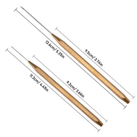 Dr.Fish Dubbing Needle with Half Hitch Tool, Flyting Bodkin, Brass, Fly Tying Tool Hackle/Dubbing Spltting for Fly Fishing