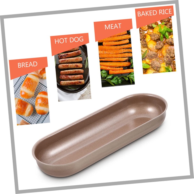 BIUDECO 3Pcs Nonstick Long Bread Mold Baking Pan for Hot