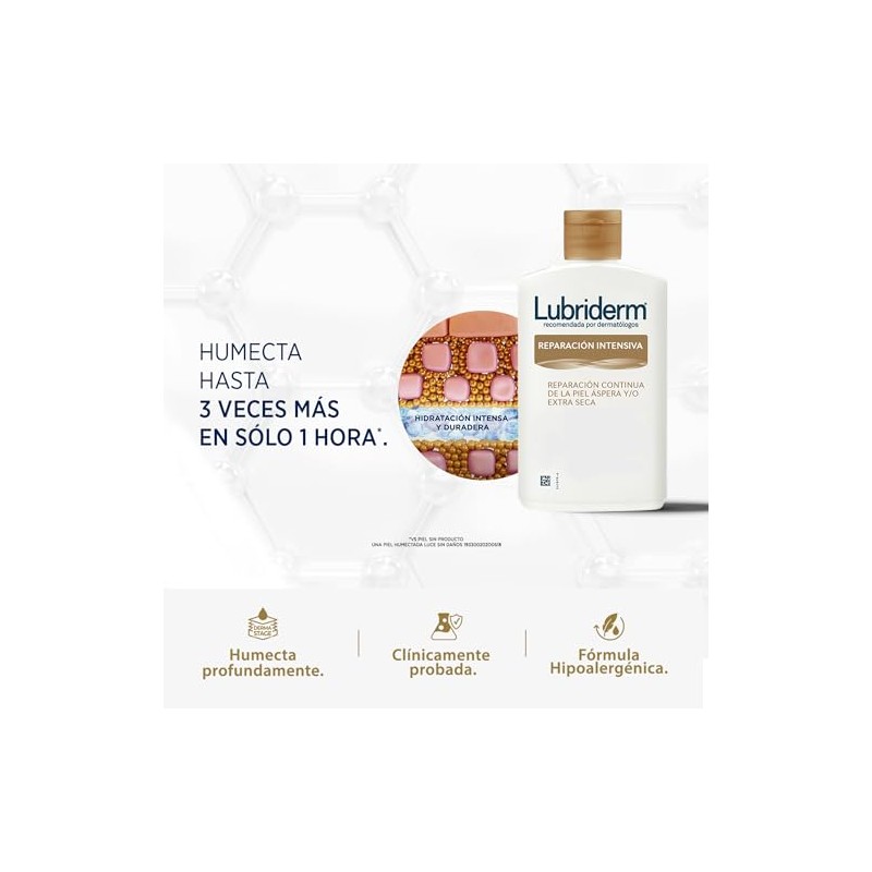 Lubriderm Crema Corporal Intense Repair 400ml - Paquete de 3