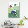 LALELU-Prints Set of 4 Children's Room Pictures, Cute Vehicles, Just