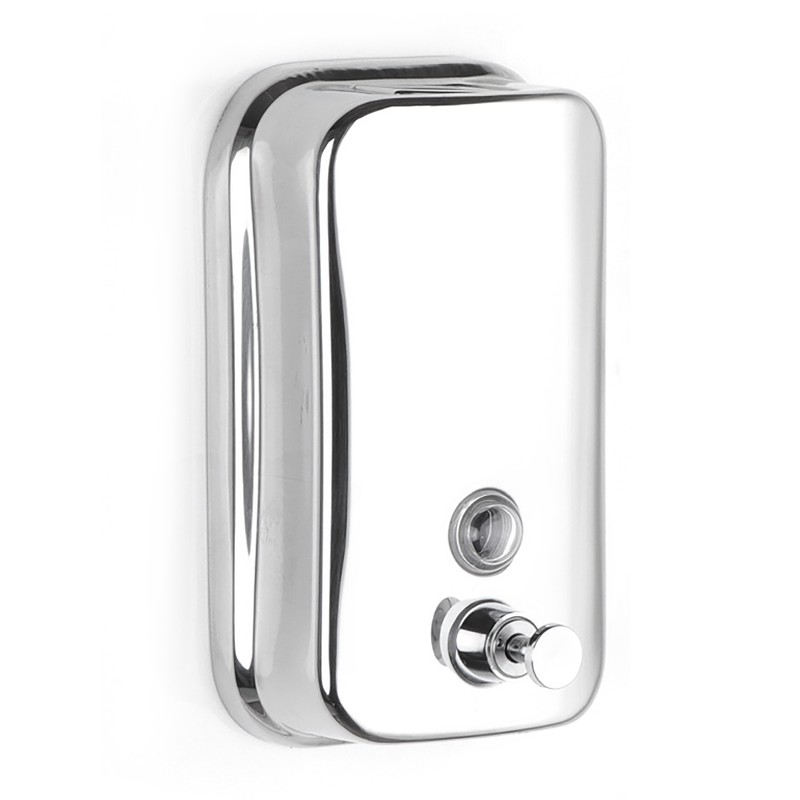 800ml Wall Mount Manual Soap Dispenser Stainless Steel Commercial Soap